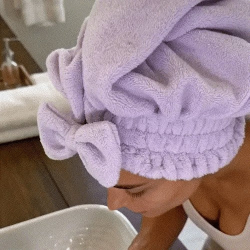 🔥Buy 2 Get 1 Free! Coral Velvet Cute Bow Hair Drying Cap🛁