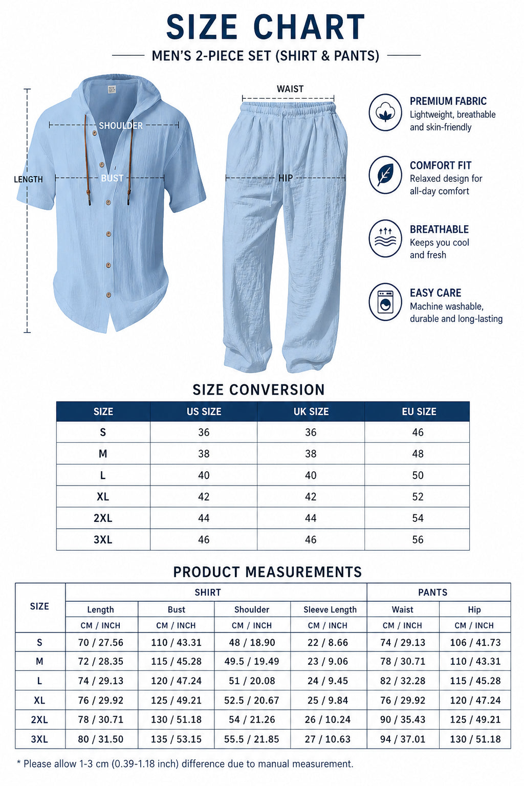 Conjunto ligero de dos piezas para hombre con capucha, estilo casual para vacaciones, tela fina holgada y transpirable, sudadera con capucha y pantalón de pierna ancha, para uso en verano