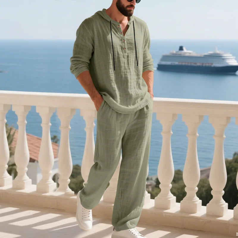 Coastal Hooded Linen Set