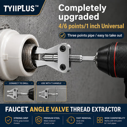 Drill-Powered Broken Pipe Thread Extractor – Universal 1/2", 3/4" & 1" Broken Pipe Nipple Remover Tool