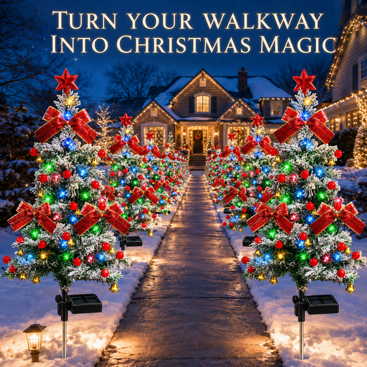 Last day 50%OFF🎄2026 Solar Christmas Trees Lights Outdoor Decoration Waterproof