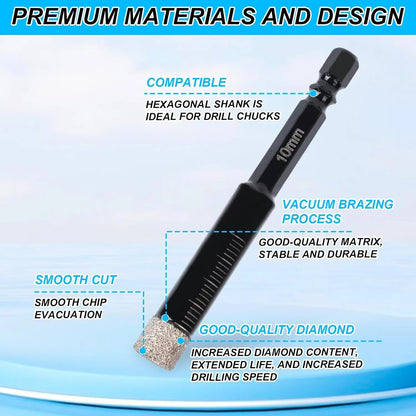 🎁50%OFF &😍 Hot sale Hexagonal Shank Drill Bits for Marble /Tile /Stone