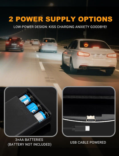 Car Finger Light with Remote, Hand Gesture Amber LED Light - 14 Modes for Road Rage Warning Signs Ideal Car Accessory
