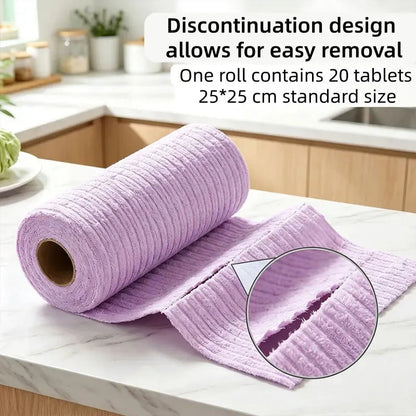🔥LAST DAY 50% OFF🛒🔥20 PCS Tearable Antibacterial Cleaning Cloths, 10A-Grade Reusable Wet/Dry Lint-Free Rags