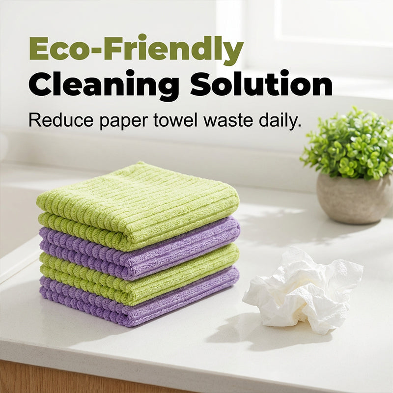 🔥LAST DAY 50% OFF🛒🔥20 PCS Tearable Antibacterial Cleaning Cloths, 10A-Grade Reusable Wet/Dry Lint-Free Rags