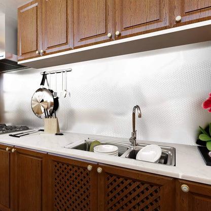 ✨Stainless Steel Kitchen Oil-Proof Adhesive Wallpaper Roll