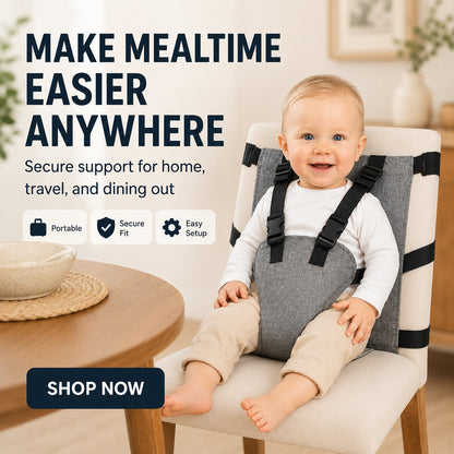 👶Baby Chair Harness Strap – 5-Point Safety & Travel-Ready Design