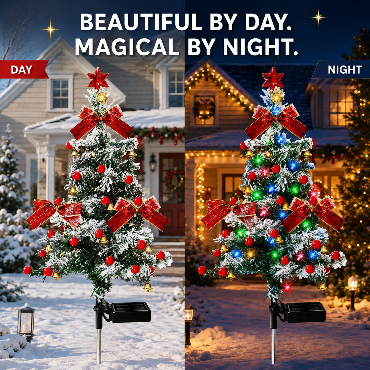 Last day 50%OFF🎄2026 Solar Christmas Trees Lights Outdoor Decoration Waterproof