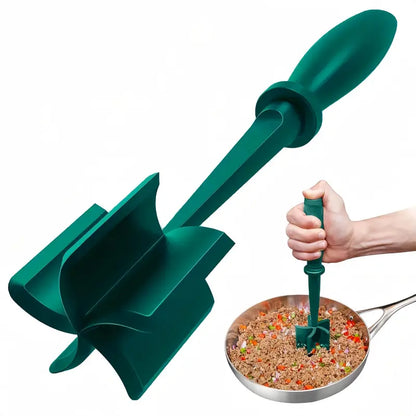 Ground Meat Masher, Heat-Resistant Handheld Meat Chopper, Kitchen Gadget & Accessory, Versatile Kitchen Tool, Kitchen Utensils for Hamburger Prep, Gift Idea for Summer