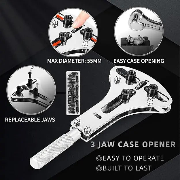 ⚡Watch Repair Tool Kit - Watch Battery Replacement & Strap Disassembly Tools, Case Opener, Spring Bar & Pin Remover