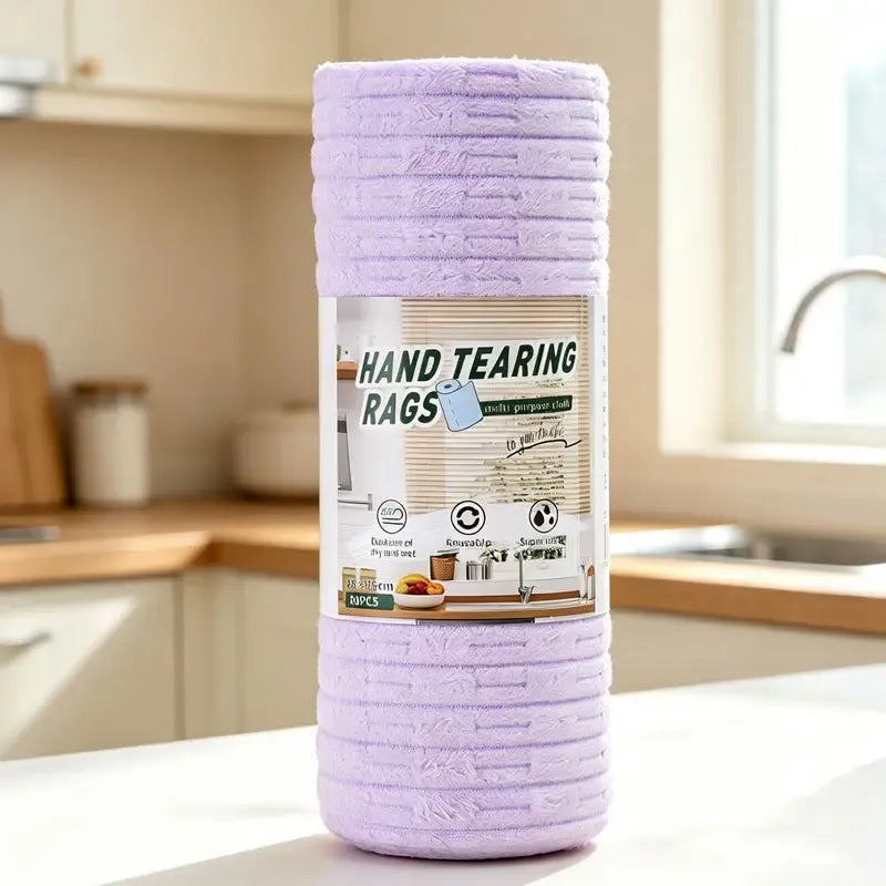 🔥LAST DAY 50% OFF🛒🔥20 PCS Tearable Antibacterial Cleaning Cloths, 10A-Grade Reusable Wet/Dry Lint-Free Rags