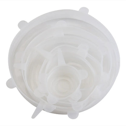 6Pcs Reusable Silicone Stretch Lids for fit bowls, cups, fruits & more.