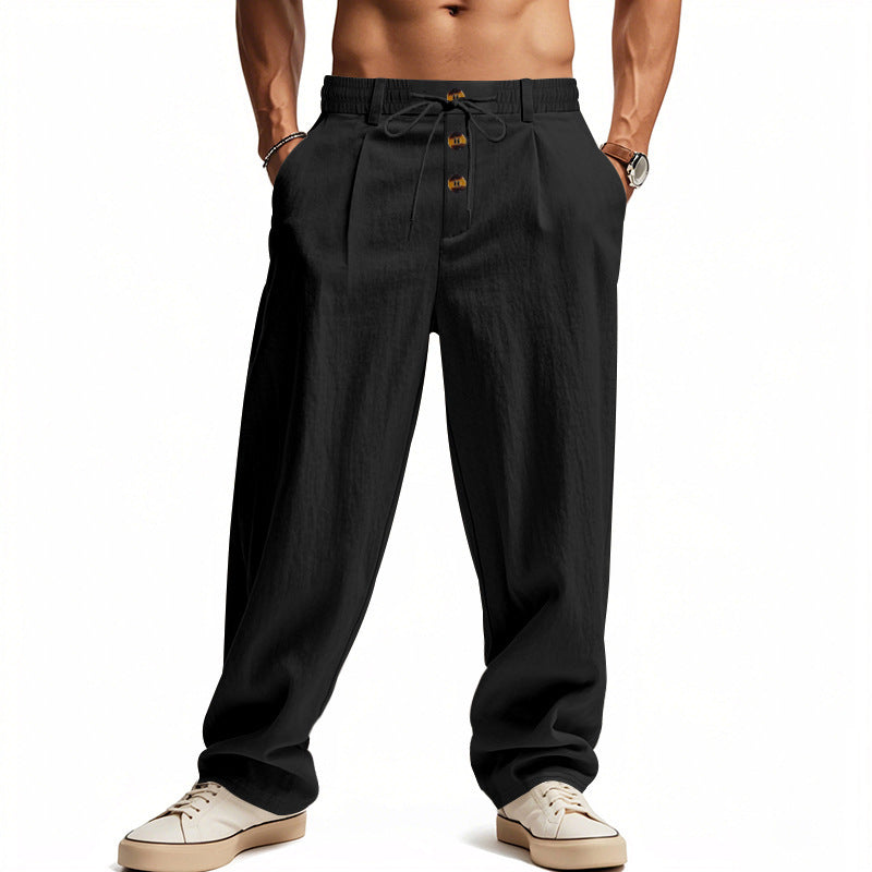 Men's Loose Fit Casual Relaxed Fit LightweightLinen Pants