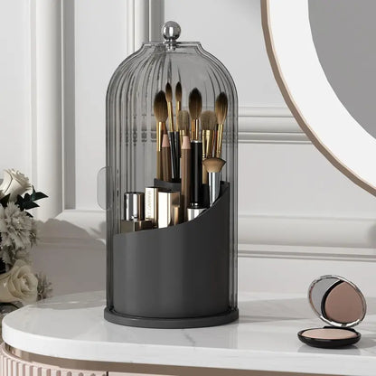360-Degree Rotating Makeup Brush Organizer