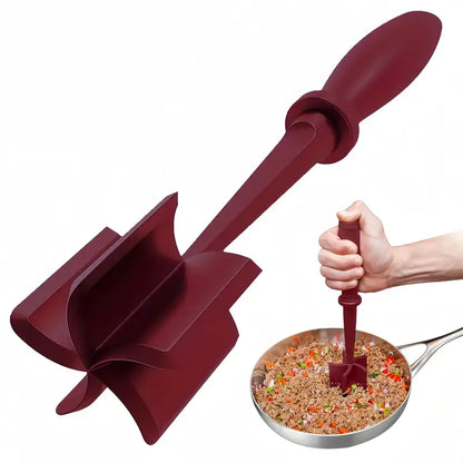 Ground Meat Masher, Heat-Resistant Handheld Meat Chopper, Kitchen Gadget & Accessory, Versatile Kitchen Tool, Kitchen Utensils for Hamburger Prep, Gift Idea for Summer