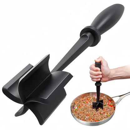 Ground Meat Masher, Heat-Resistant Handheld Meat Chopper, Kitchen Gadget & Accessory, Versatile Kitchen Tool, Kitchen Utensils for Hamburger Prep, Gift Idea for Summer
