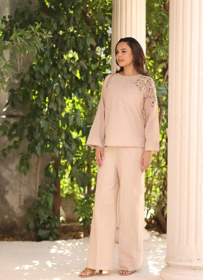 Amber-colored suit