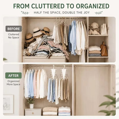 🎁Multi‑Functional V‑Shaped Double‑Sided Hanger Storage Rack