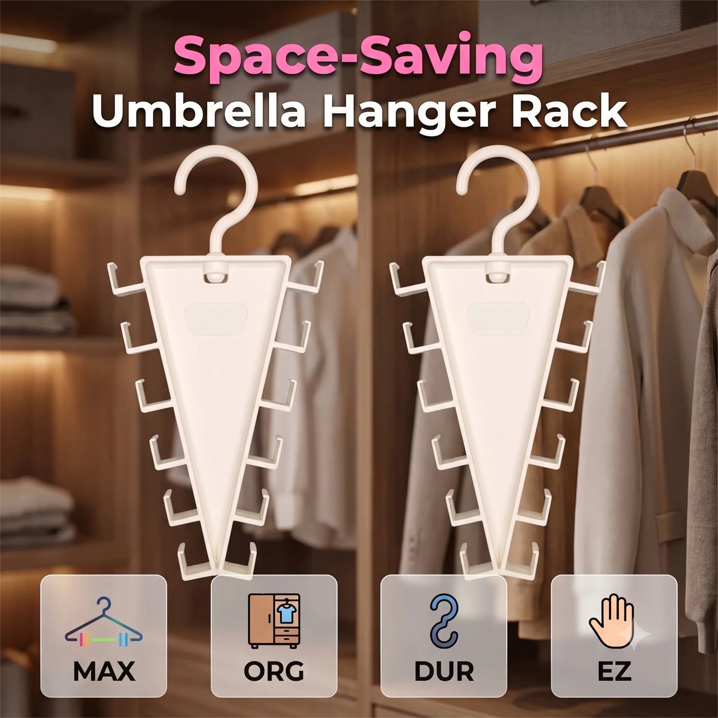 🎁Multi‑Functional V‑Shaped Double‑Sided Hanger Storage Rack